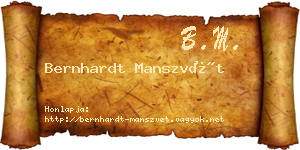 Bernhardt Manszvét névjegykártya